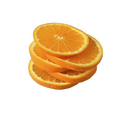 Ripe juicy orange isolated. Citrus fruit. Vitamins and Food for Vegetarians.の写真素材