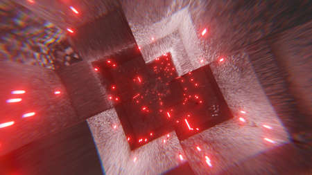 3D rendering. Abstract technology big data background concept. Motion of digital data flow. Transfer ring of big data. Transfer and storage of data sets , block chain, server, hi-speed internetの写真素材