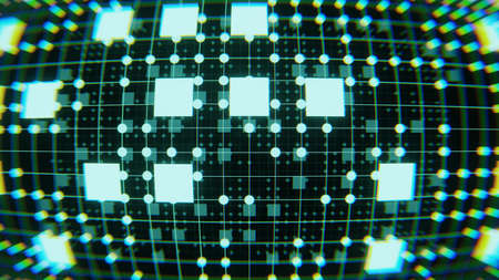 3D rendering. cyberspace abstraction. Futuristic Technology Digital Abstraction. Technological and connection motion background. Simple bright background, sci fi structureの写真素材