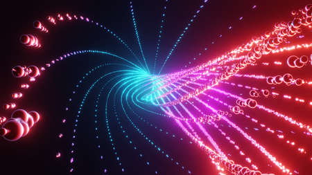 3D rendering. cyberspace abstraction. Futuristic Technology Digital Abstraction. Technological and connection motion background. Simple bright background, sci fi structureの写真素材