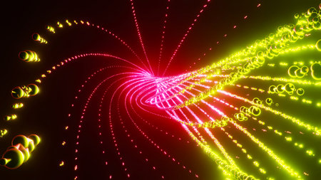 3D rendering. cyberspace abstraction. Futuristic Technology Digital Abstraction. Technological and connection motion background. Simple bright background, sci fi structureの写真素材