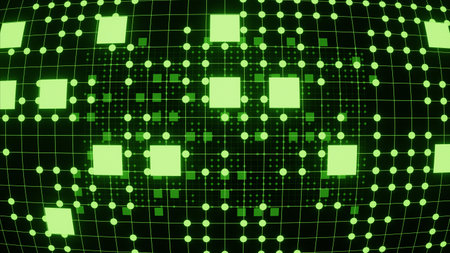 3D rendering. cyberspace abstraction. Futuristic Technology Digital Abstraction. Technological and connection motion background. Simple bright background, sci fi structureの写真素材