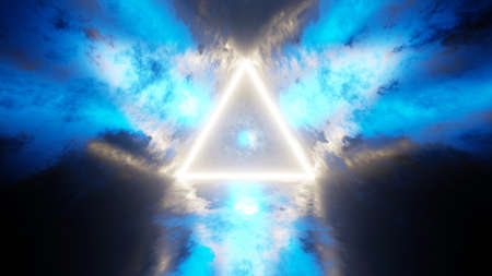 3d rendering. Soft colored abstract futuristic background.の写真素材
