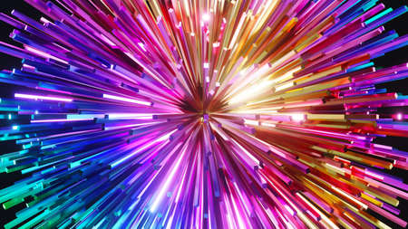 3d rendering. Abstract background with geometric shapes, modern graphic design. digital fusionの写真素材