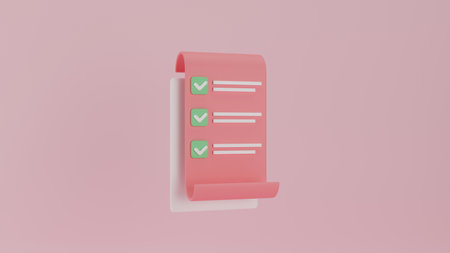 clipboard on pink background. notepad icon. Clipboard task management todo check list, work project...