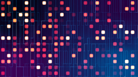 Hi-tech digital technology concept Futuristic abstract Cyberspace background Data center, server, internet, speed Artificial intelligence Geometric artificial intelligence tech backdrop 3d rendering.の写真素材
