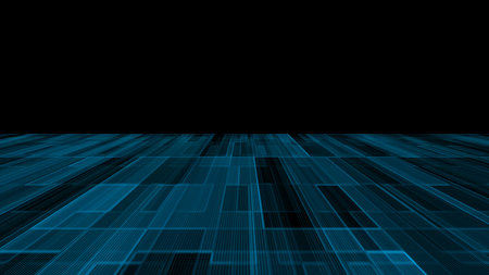 Hi-tech digital technology concept Futuristic abstract Cyberspace background Data center, server, internet, speed Artificial intelligence Geometric artificial intelligence tech backdrop 3d rendering.の写真素材