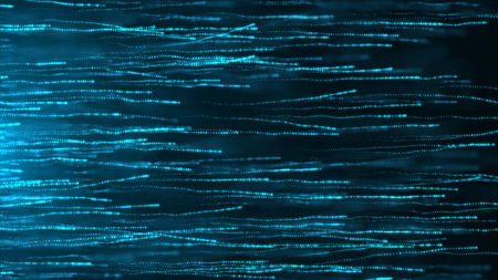Data connection speed lines technology abstract background Digital fiber hi tech concept Blue light streak, fiber optic Technology background led fibers Speed digital lights. 3d renderingの写真素材