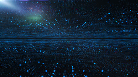 Hi-tech digital technology concept Futuristic abstract Cyberspace background Data center, server, internet, speed Artificial intelligence Geometric artificial intelligence tech backdrop 3d rendering.の写真素材