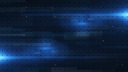 Hi-tech digital technology concept Futuristic abstract Cyberspace background Data center, server, internet, speed Artificial intelligence Geometric artificial intelligence tech backdrop 3d rendering.の写真素材