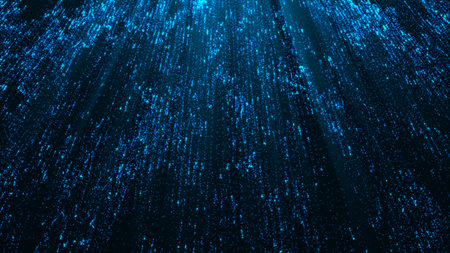 Hi-tech digital technology concept Futuristic abstract Cyberspace background Data center, server, internet, speed Artificial intelligence Geometric artificial intelligence tech backdrop 3d rendering.の写真素材
