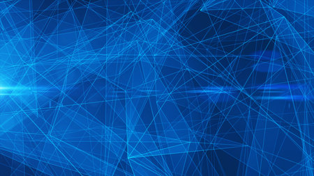 Plexus style background. High tech digital technology background, Creative technology background with Plexus and optical flares, Data visualization, cyberspace Big data technology, 3d renderingの写真素材