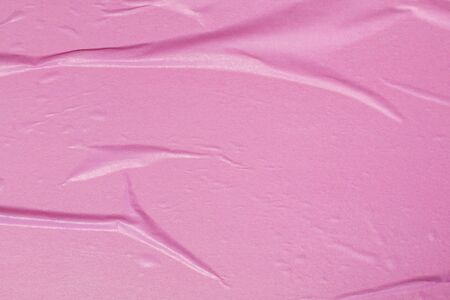 Purple empty crumpled and wet texture paper. Creased grunge paper background. Art rough stylized blank for a billboard, poster or banner with space for text. Copy space.の写真素材