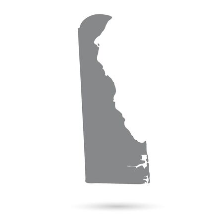 Map of the U.S. state of Delaware on a white background.のイラスト素材