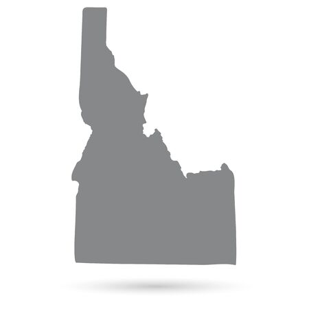 Map of the U.S. state of Idaho on a white background.のイラスト素材