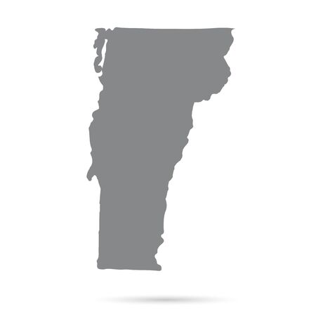 Map of the U.S. state of Vermont on a white backgroundのイラスト素材