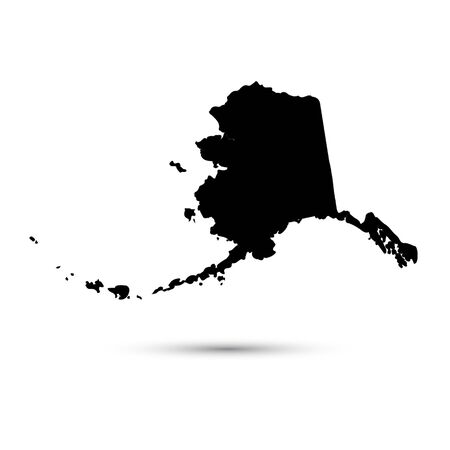 Map of the U.S. state of Alaskaの写真素材