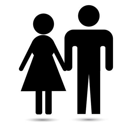 Man and Woman icon.のイラスト素材