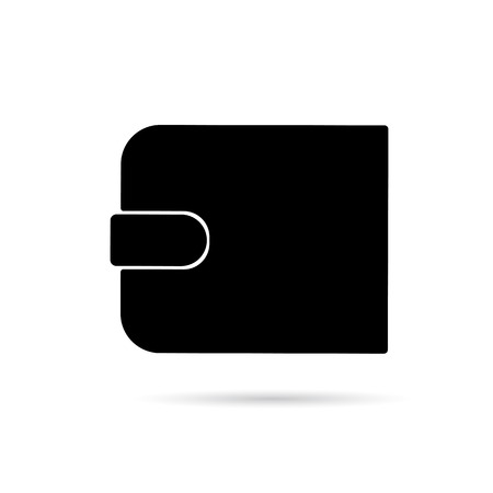 Icon male black purse on a white backgroundのイラスト素材