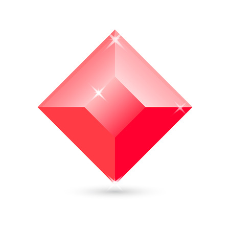 Icon ruby gemstone on white backgroundのイラスト素材