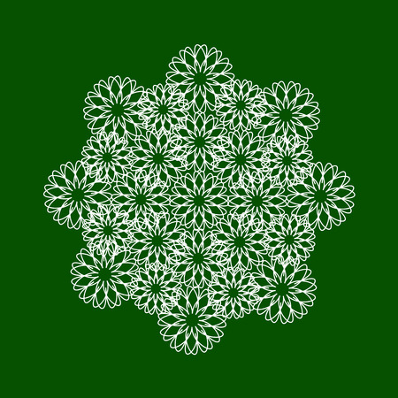 Openwork napkin on a green backgroundのイラスト素材