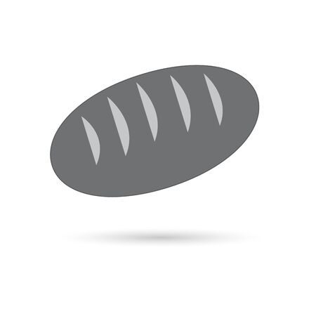 Icon gray loaf of bread on a white backgroundのイラスト素材
