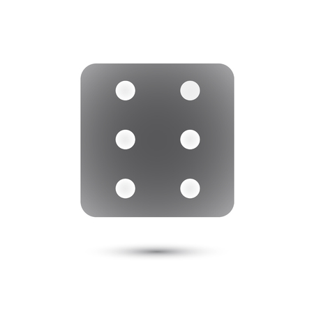 Icon gray cube on a white backgroundのイラスト素材