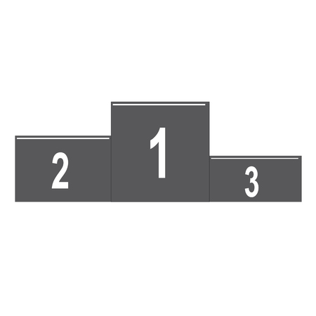Icon podium gray on a white backgroundのイラスト素材
