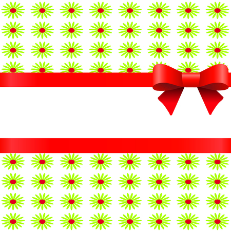 Flower pattern with bow for Easterのイラスト素材