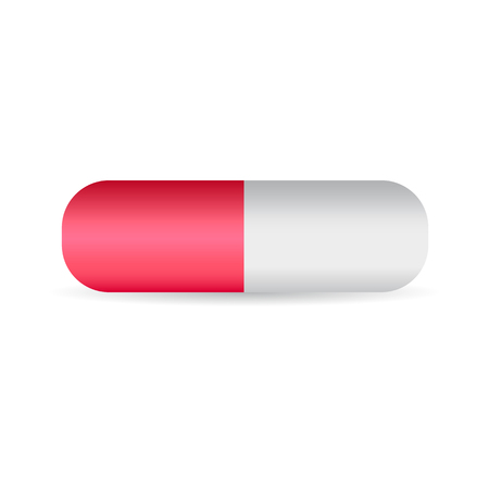 Capsule drug icon on white background.のイラスト素材