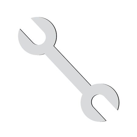 Wrench Icon gray on a white backgroundのイラスト素材