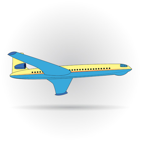 Icon passenger plane on white background. Vector illustration for your websiteのイラスト素材