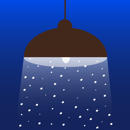 Street lantern under the snowのイラスト素材