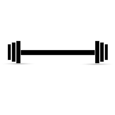 Weight lifting barbell on a white backgroundの写真素材