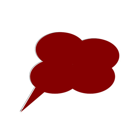 Bubble speech red on white backgroundのイラスト素材
