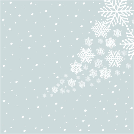 Template for postcard snowflakes on a blue backgroundのイラスト素材
