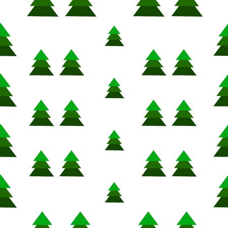 Seamless texture of Christmas trees on a white background.のイラスト素材