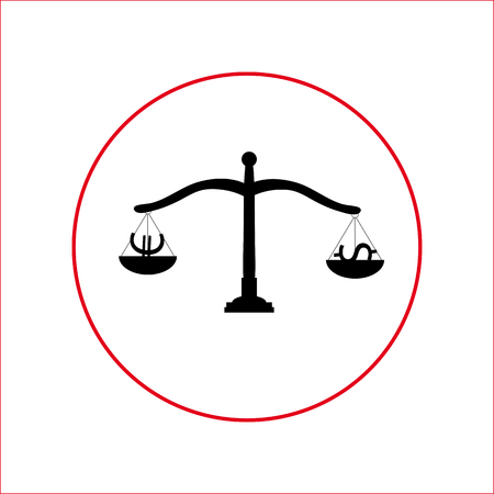 Icon scales black on a white backgroundのイラスト素材