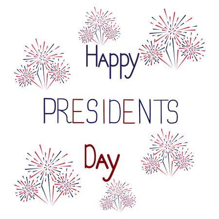 Postcard with text and salute on the day of the presidentsのイラスト素材