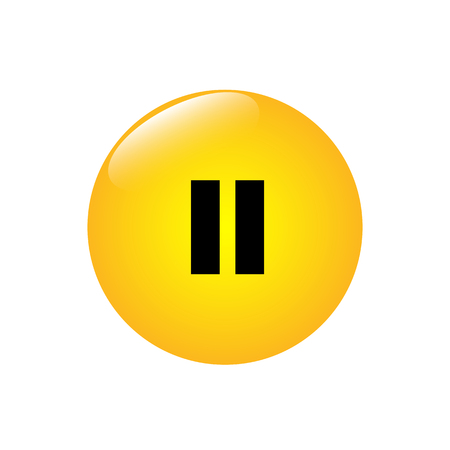 A round jaunty button with a pause mark vector illustration.のイラスト素材