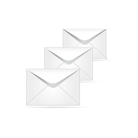 Icon ajar envelopes on white background. Vector illustrationのイラスト素材