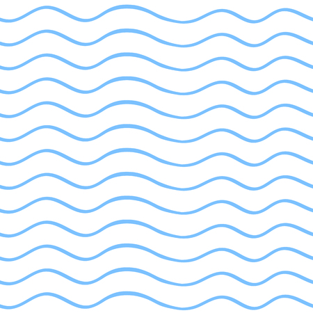 Seamless background of blue wavy lines. Vector illustrationのイラスト素材