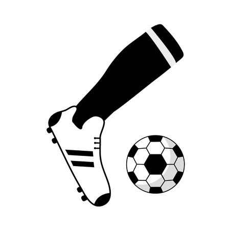 Icon of football, kicking the ball vector illustration.のイラスト素材