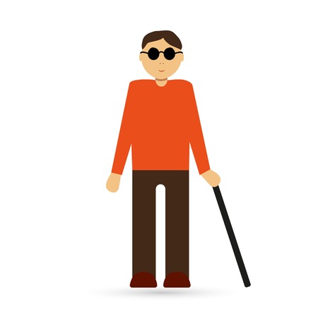 Icon blind person disabled. Vector illustration for your designのイラスト素材