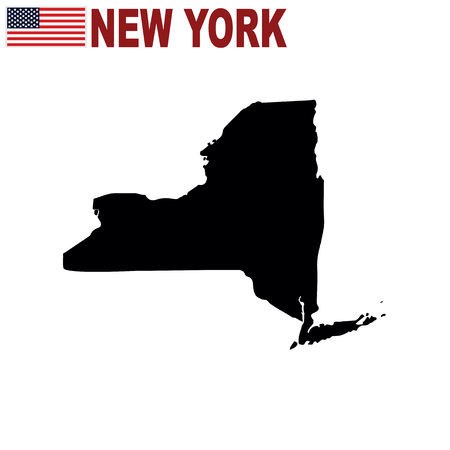 Map of the U.S. state of New York on a white backgroundのイラスト素材