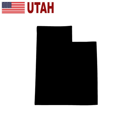 Map of the U.S. state of Utah on a white backgroundのイラスト素材
