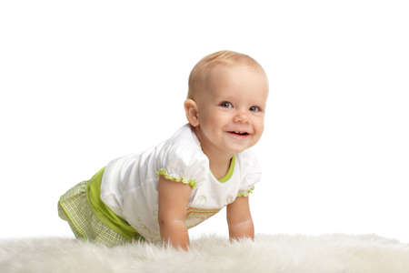 Baby on the white backgroundの写真素材