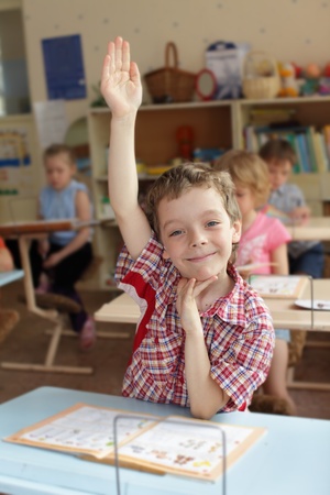 Happiness boy in school class. Seriesの写真素材