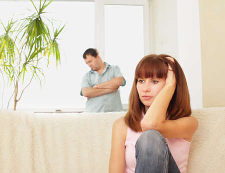 Quarrel between man and womanの写真素材