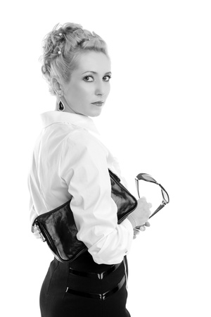 Glamour woman in retoro-style 9の写真素材